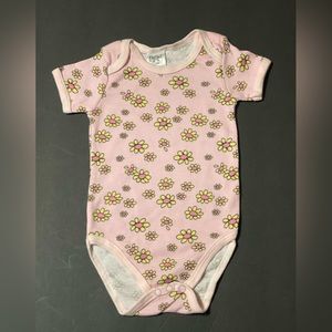 Pink Sunflower Printed Onesie